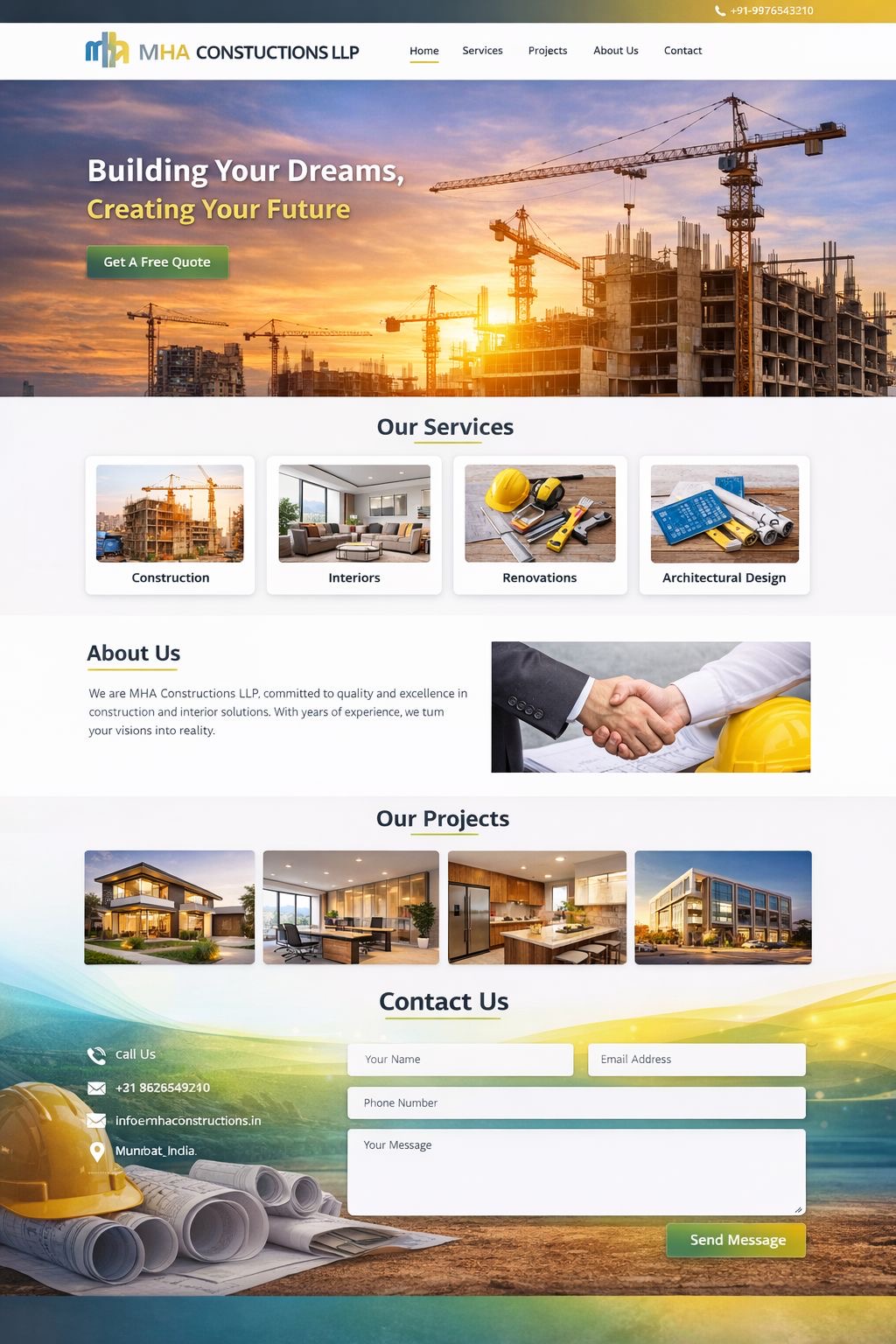 MHA Constructions LLP - About Us